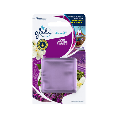 Ambientador Discreet Recambio de lavanda y jazmín GLADE 8 g