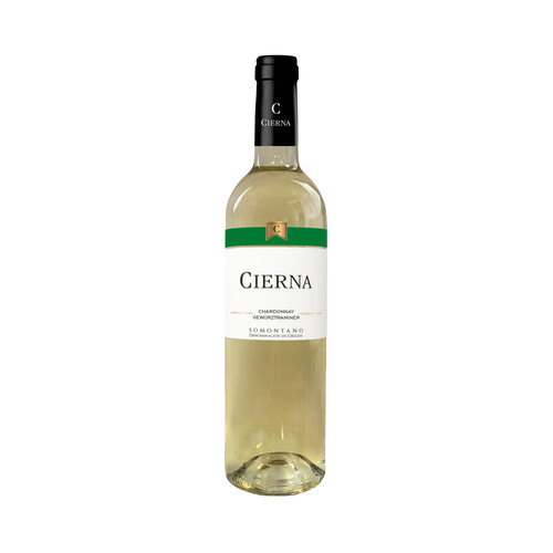CIERNA  Vino blanco Chardonnay con D.O. Somontano CIERNA botella de 75 cl.