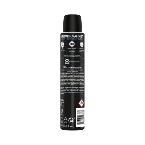 REXONA Desodorante en spray para hombre, con protección anti manchas y sin alcohol REXONA Men Invisible ice fresh 200 ml.