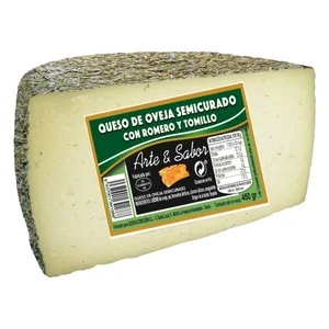 ARTE&SABOR Queso de oveja semicurado con romero y tomillo ARTE & SABOR 450 g.