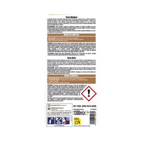 TENN Limpiahogar madera 1,3L.