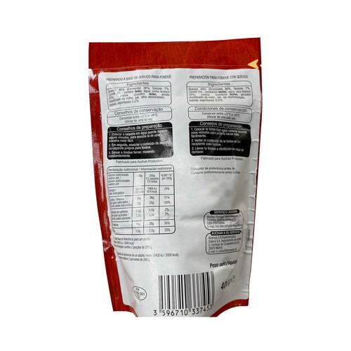 AUCHAN Fondue de queso AUCHAN 400 g. Producto Alcampo