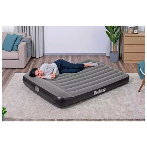 Colchón hinchable doble, con inflador eléctrico, 2,03x1,52x30cm BESTWAY.