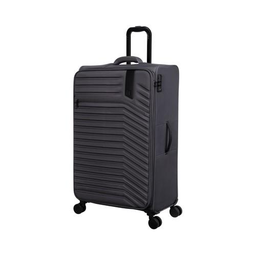 Maleta grande tipo trolley flexible IT de 71cm, 8 ruedas, color negro.