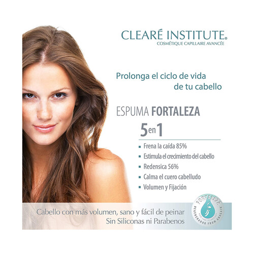 CLEARÉ INSTITUTE Espuma fortificante con extracto de guisante orgánico y Creatina CLEARÉ INSTITUTE 150 ml.