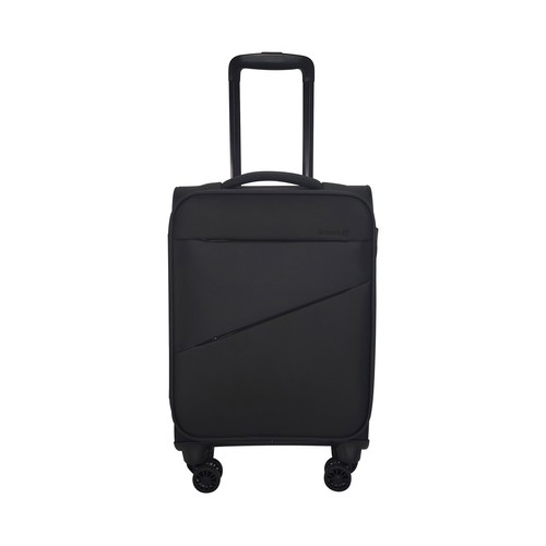 Maleta de cabina tipo trolley  soft 8 ruedas 55cm negro. AIRPORT