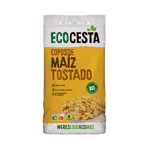 Copos de maíz tostados ecológicos ECOCESTA 400 g.