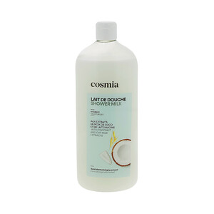 Imagen de COSMIA Gel hidratante para baño o ducha (leche de ducha) con extactos de coco y avena 750 ml.