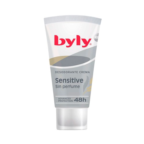 BYLY Sensitive Desodorante en crema para mujer sin perfume 50 ml.