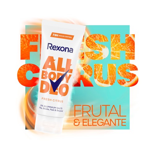 REXONA Fresh citrus Desodorante en crema para mujer, para todo el cuerpo 75 ml.