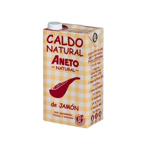 Imagen de ANETO Caldo de jamón serrano y verduras frescas natural brik de 1 l