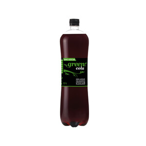 Imagen de GREEN COLA Refresco de cola con extracto de stevia y cafeína natural, Zero azúcar botella 1,5 l.