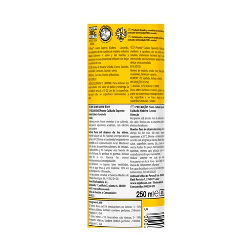 PRONTO Limpiamuebles especial para maderas de lavanda PRONTO 250 ml.