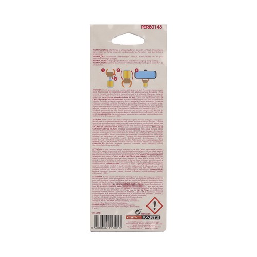 Ambientador de coche con perfumador de madera para colgar con olor a piruleta PARADISE SCENTS.
