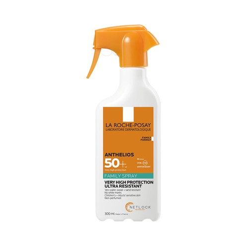 LA ROCHE POSAY Protector solar en spray para toda la familia con FPS 50+ (muy alto) LA ROCHE POSAY Anthelios family 300 ml.