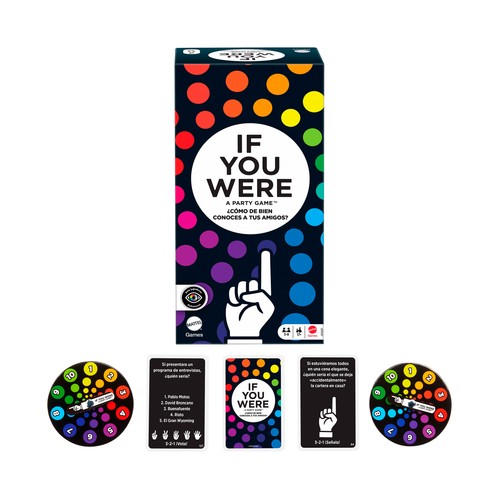 If You Were a Party Game Juego de Mesa en Español, para jugadores daltónicos, de 3 a 8 Juadores +17 Años, Games MATTEL