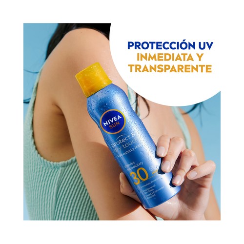 NIVEA Sun protege & refresca sport Spray solar con textura bruma y FPS 30 (alto) 200 ml.