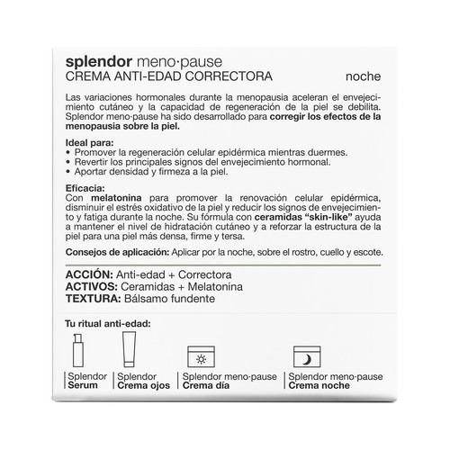 BELLA AURORA Splendor meno pause Crema de noche anti-edad y correctora 50 ml.