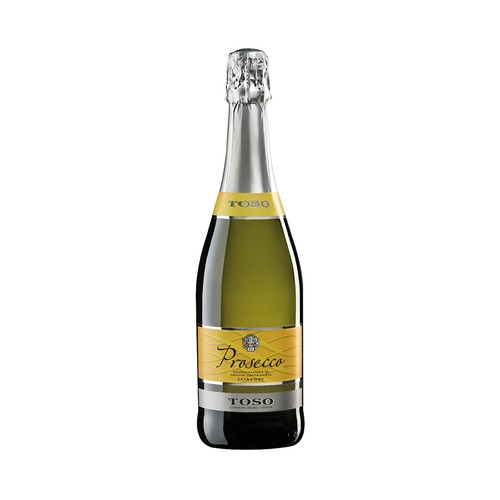 TOSO Vino proseeco extra seco con D. O. C. Prosecco botella 75 cl.