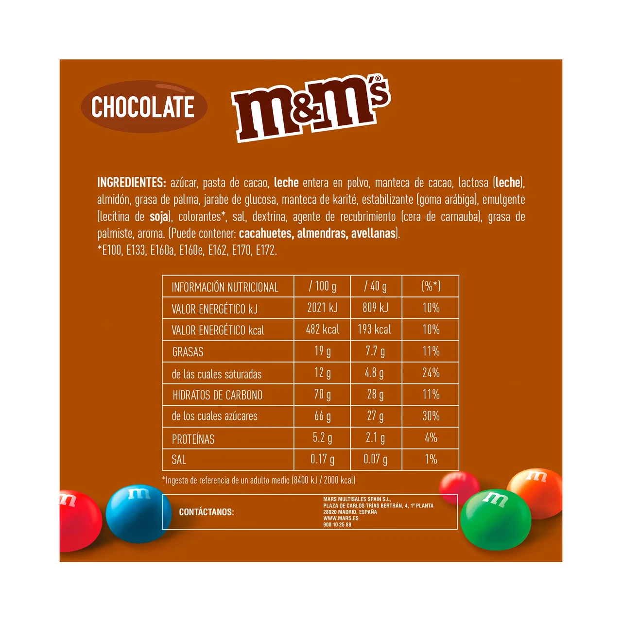 M&M"S  Grajea chocolate 125g.
