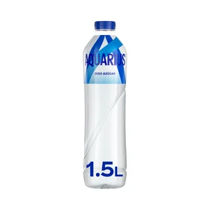 AQUARIUS Zero Bebida isotónica sin azúcar con sabor a limón botella de 1.5 l.