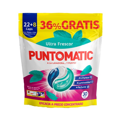 PUNTOMATIC Detergente en capsulas ultra frescor 22+8ds.