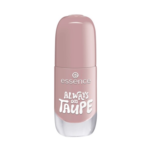 ESSENCE tono 37 Always on taupe beige gris suave Esmalte de uñas en gel de larga duración.