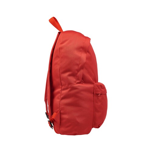 Mochila juvenil roja básica con 1 compartimento y bolsillo inferior, 24 litros PRODUDUCTO ECONÓMICO ALCAMPO, 31x42x3cm.