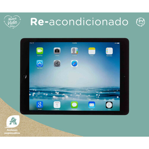 Tablet iPad Air (REACONDICIONADO), pantalla 24,6cm (9,7) , 32GB, Chip A9, 8 Mpx, iPadOS.