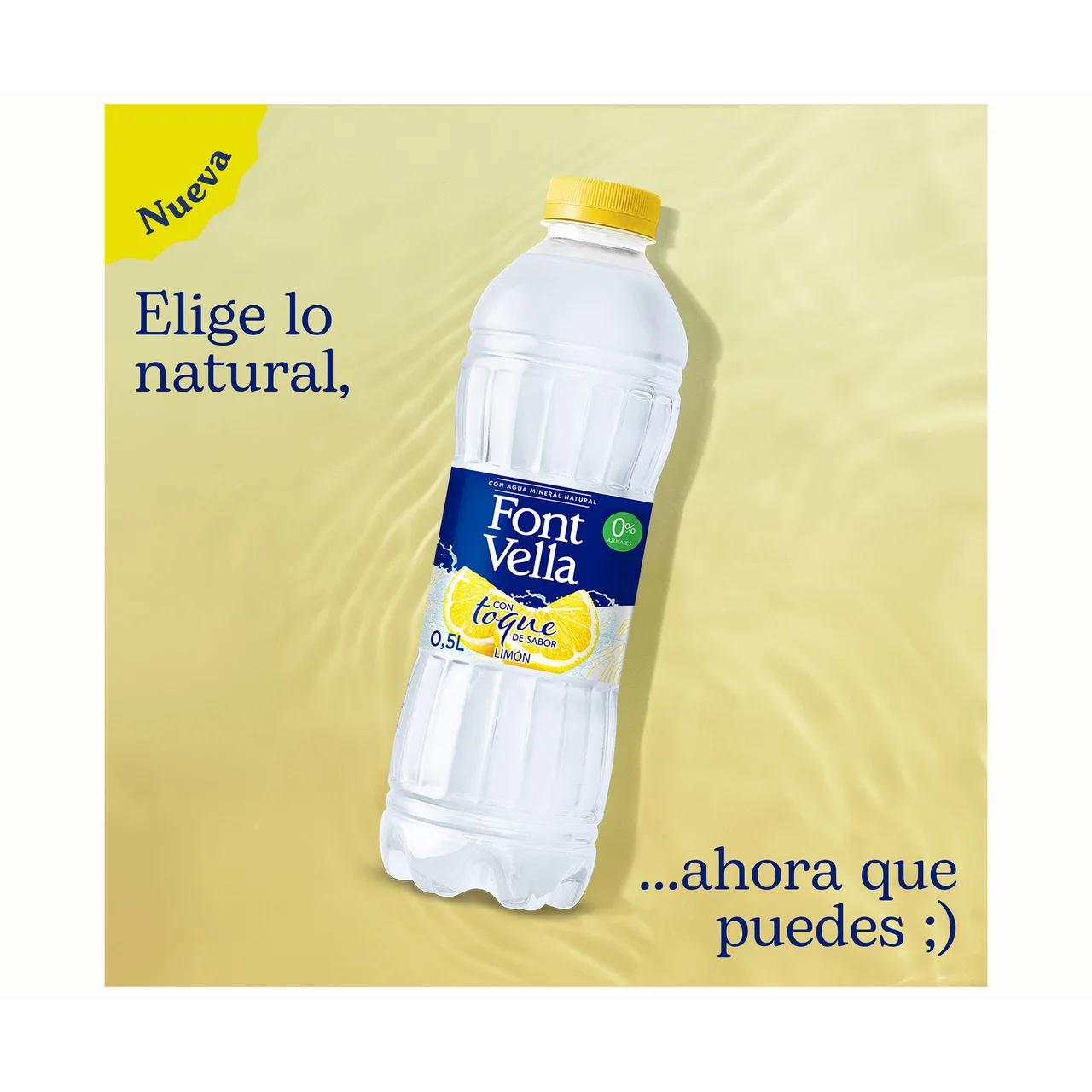 Agua mineral toque limón 0,5 l.