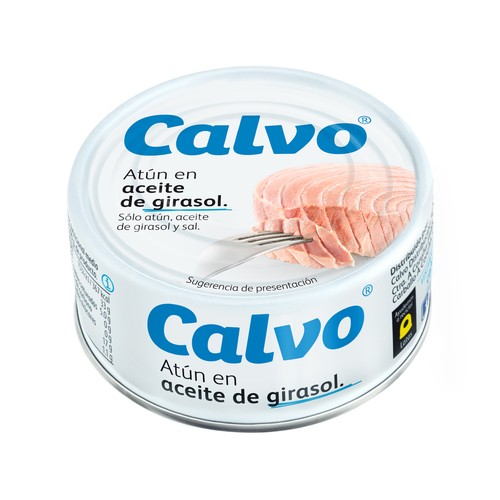 CALVO Atún en aceite vegetal lata de 104 g.