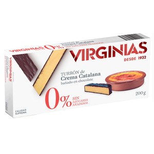 Imagen de VIRGINIAS Turrón de crema catalana sin azucares añadidos 200 g.