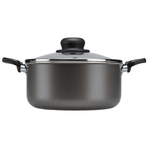 Imagen de Cacerola de aluminio con tapa de vidrio e interior antiadherente 20 cm. Vitro ESSENTIAL.