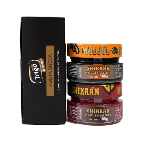 SHIKRÁN Mujjol negro/rojo 2x100 g + tosta gratis.