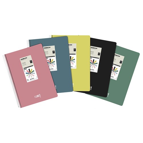 Cuaderno A4 de folio lio sin bandas, 80 hojas, 90 gr, GRAFOPLÁS.