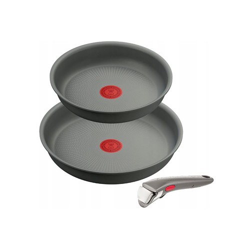 Set de 2 sartenes de aluminio 22 y 26 cm con mango extraíble INGENIO TEFAL