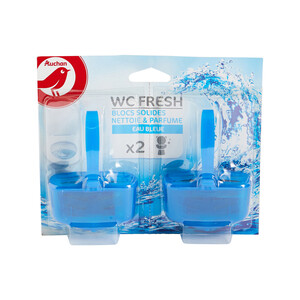 PRODUCTO ALCAMPO Pastillas WC Agua Azul, limpieza fresaca PRODUCTO ALCAMPO 2 uds. x 40 g.