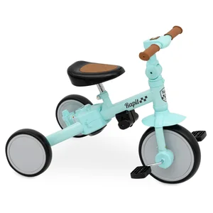 Triciclo infantil andador evolutivo 5 en 1 INTERBABY, color verde menta.