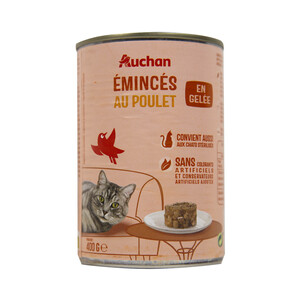 PRODUCTO ALCAMPO Comida húmeda para gatos a base de pollo PRODUCTO ALCAMPO 400 g.