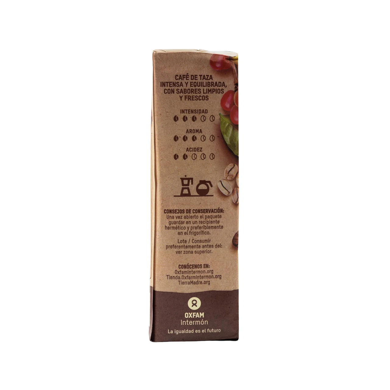 INTERMÓN OXFAM TIERRA MADRE Café molido natural 250 g.