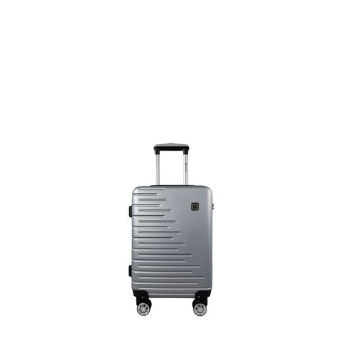 Maleta de cabina con cierre de código de 55 cm, color gris, 8 ruedas, AIRPORT ALCAMPO.