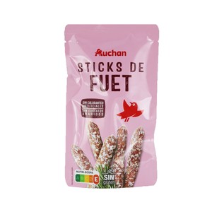 Imagen de AUCHAN Mini fuets elaborados sin colorantes artificiales 50 g. Producto Alcampo