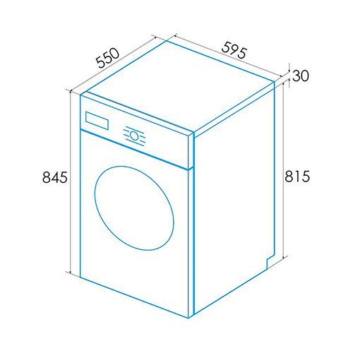 Lavadora EDESA EWF-9400, color blanco, 9KG, Clasificación energética: A, 1400RPM, H: 84,5cm, A: 59,5cm, F: 55cm