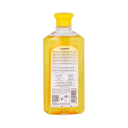 CAMOMILA INTEA Champú para el lavado de cabellos rubios (naturales, teñidos o con mechas) 250 ml.