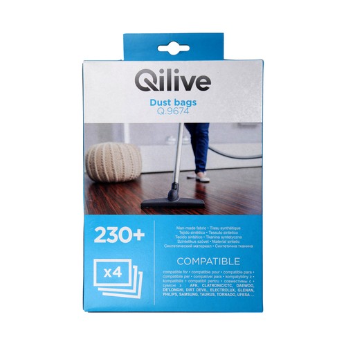 Pack de 4 bolsas de aspirador PRODUCTO ALCAMPO Nº230+ (QILIVE Q.9674).