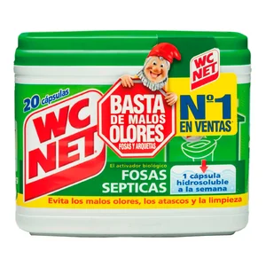 WC NET Desatascador de fosas sépticas 20 bolsas 360 gr,