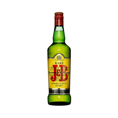 Whisky blended destilado, mezclado y embotellado en Escocia J&B botella 1 l.