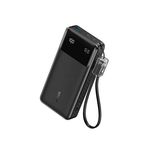 Powerbank ANKER 20.000 mAh, 30W, cable USB C, color negro.