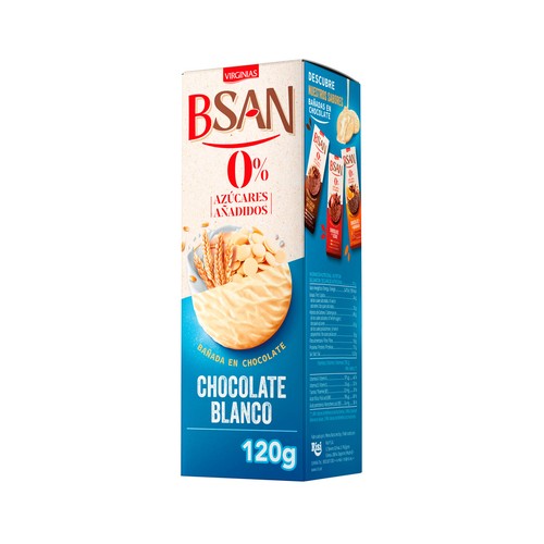BSAN Galleta chocolate blanco sin azúcar añadido120 g.