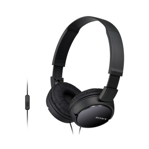 Auriculares tipo diadema SONY MDRZX110APB, con cable, con micrófono, negro.
